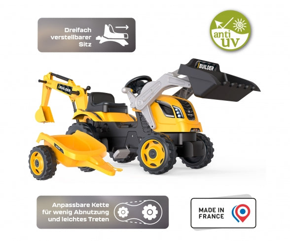 SMOBY Smoby Builder Max Traktor + Anhänger