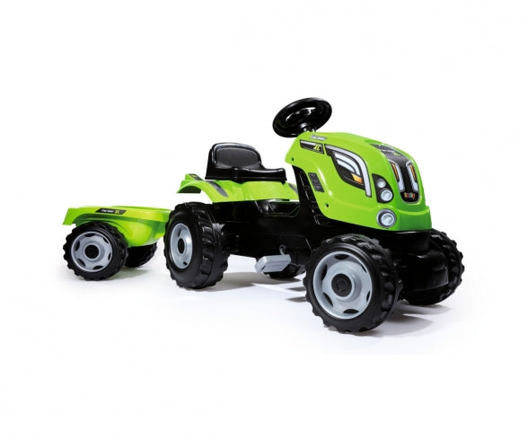 SMOBY Farmer Xl Green Tractor + Trailer