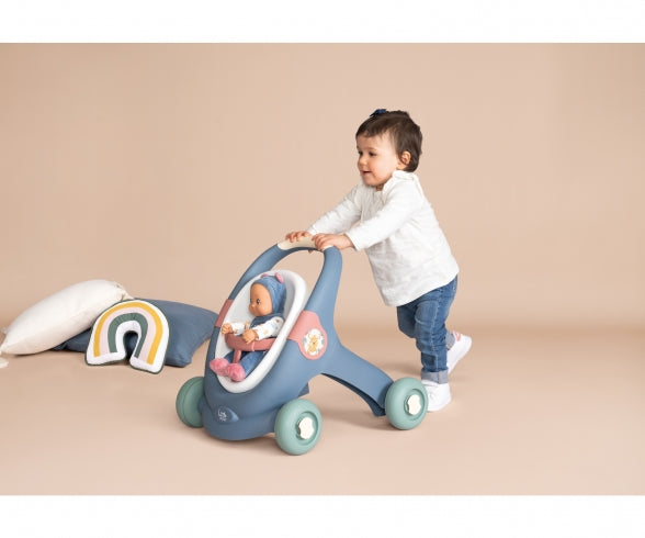 SMOBY Little Smoby Lauflernwagen 3 in 1 + Babypuppe