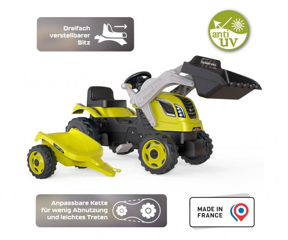 SMOBY Farmer Max Traktor + Anhänger