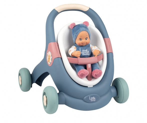 SMOBY Little Smoby Lauflernwagen 3 in 1 + Babypuppe