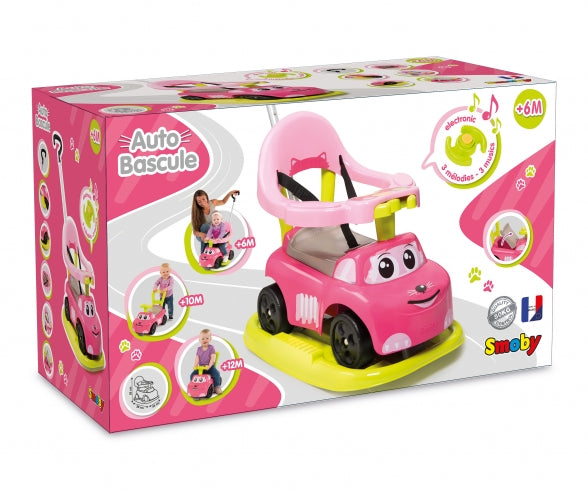 SMOBY Auto Rocking Electronic Ride-On Pink