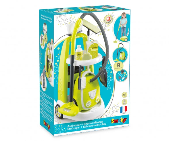 SMOBY Cleaning Trolley + Vacuum Cleaner