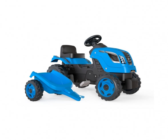 SMOBY Smoby Farmer XL Blue tractor + trailer